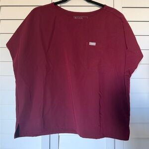 Figs Arua relaxed scrub, Burgundy